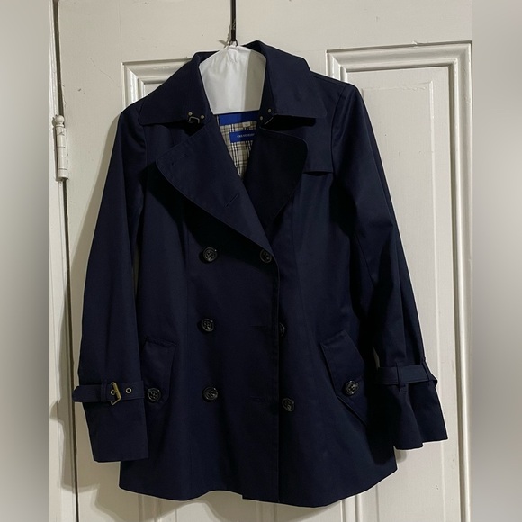 Burberry Blue Label Crestbridge Navy Double-Breasted Women's Jacket - Picture 9 of 11